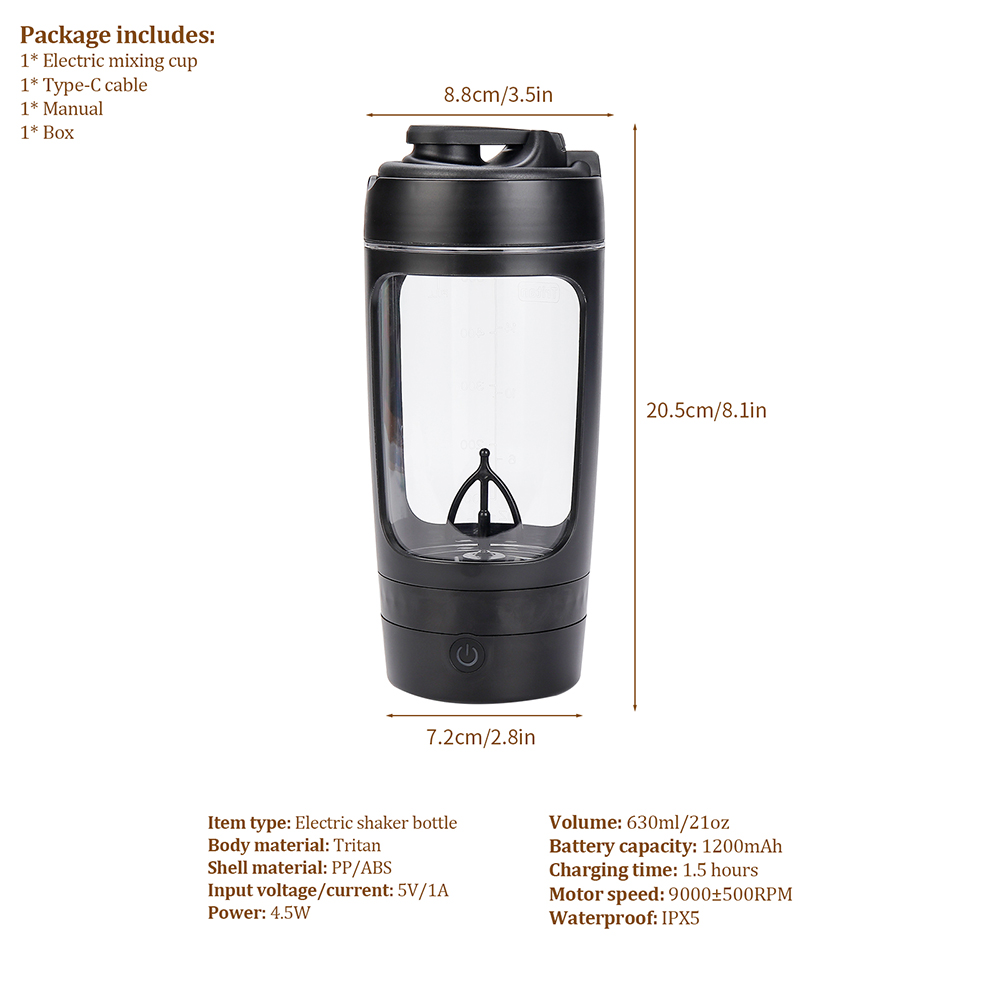 630ml Electric Shaker Bottle P - Protein Bar ulasan dan harga